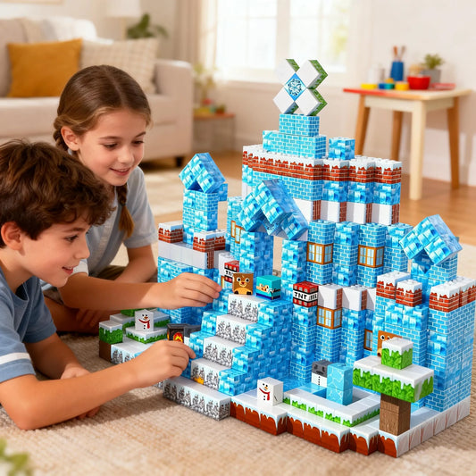 Montessori Magnetic Blocks: Snow World montessori