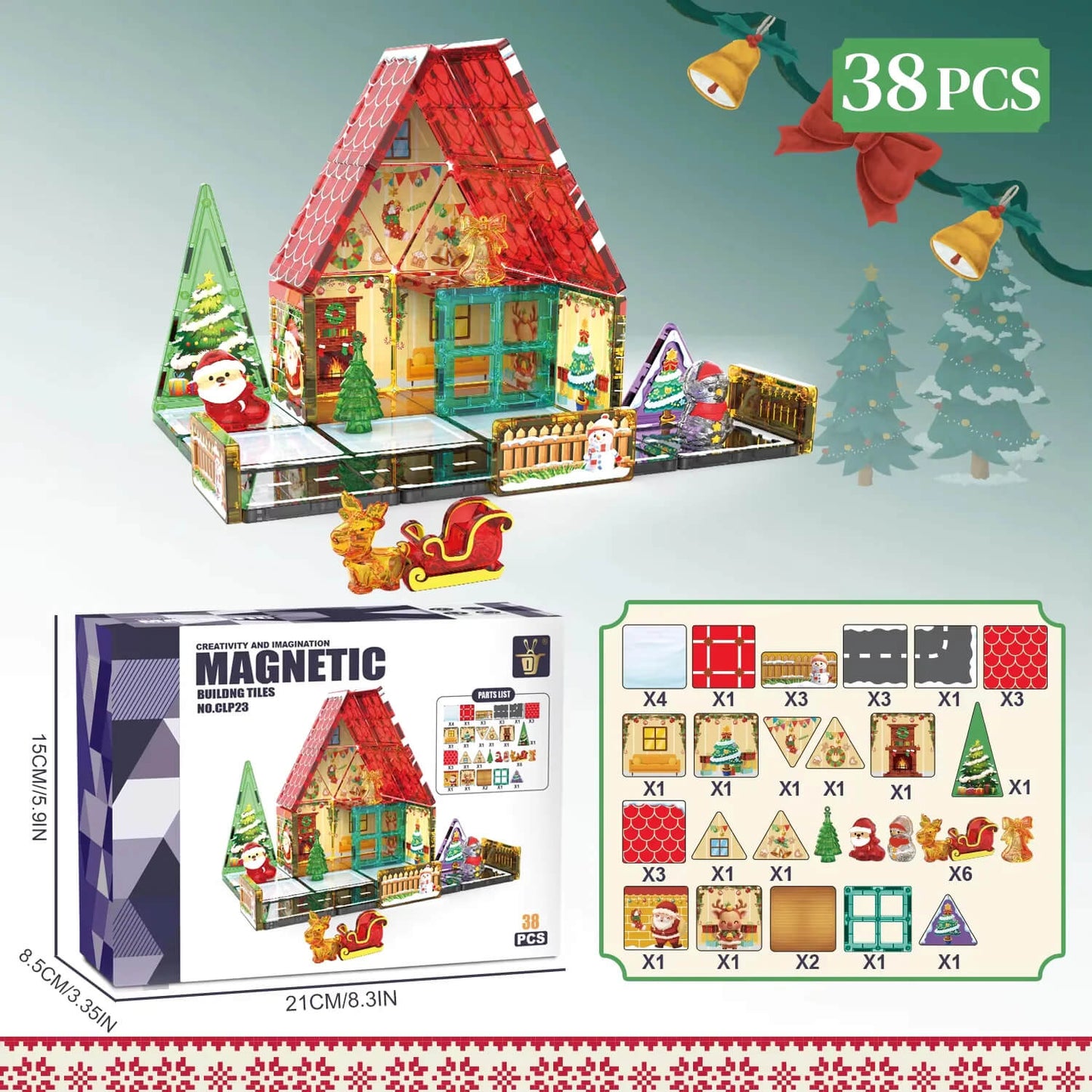 166-piece magnetic building blocks set for kids - create your own knight adventure kingdom with swords, monsters, and treasures