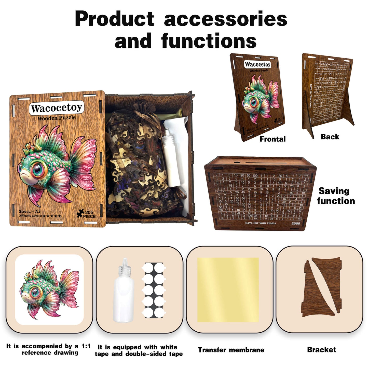 Clownfish Puzzle and Money Bank | Montessori Educational Gift montessori