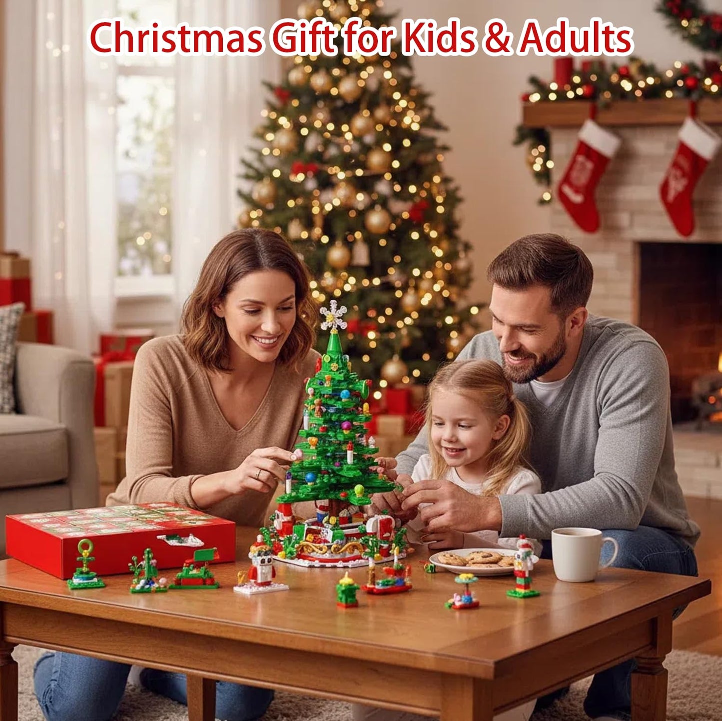 All 24 models from the Christian building set, including a Christmas tree, snowman, reindeer, and Santa Claus.