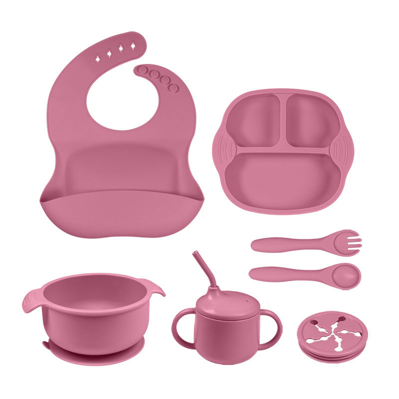 Montessori Bite Set:Baby Silicone Dinner Plate montessori