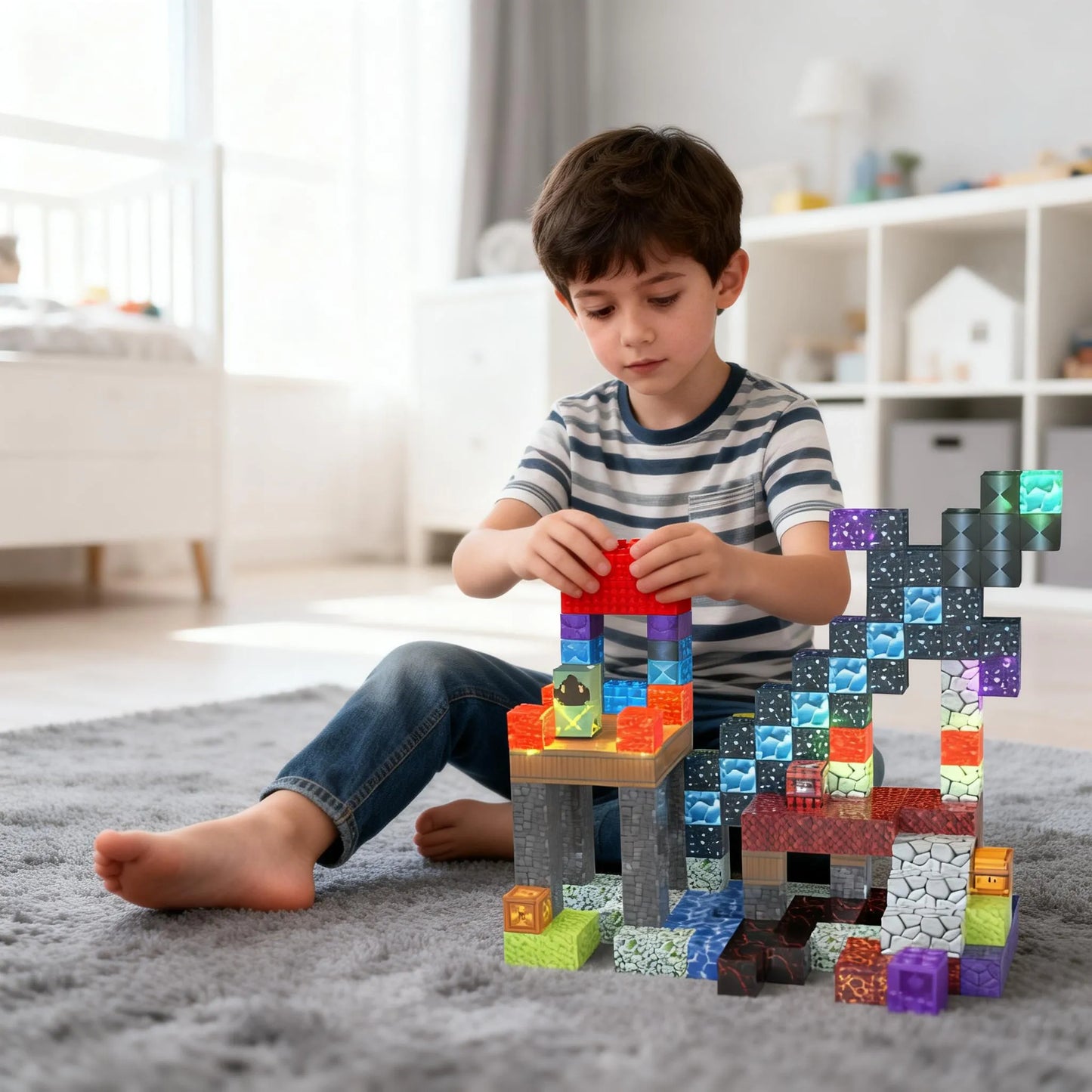 Montessori Magnetic Blocks:Sword and Sorcery montessori