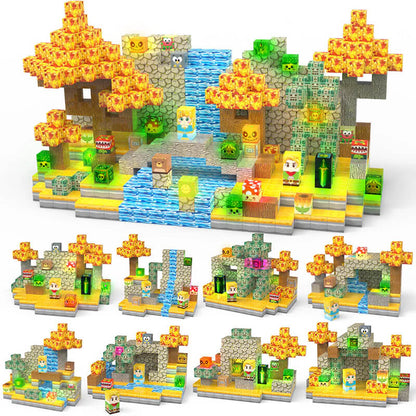 200-Piece Knight & Princess Magnetic Blocks Set - Best Building Toys for 3 Year Olds with Castle, Treasure & Monsters