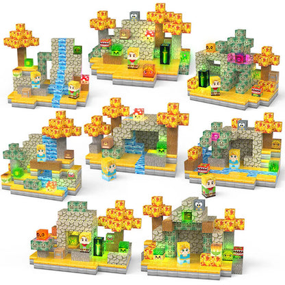 200-Piece Knight & Princess Magnetic Blocks Set - Best Building Toys for 3 Year Olds with Castle, Treasure & Monsters