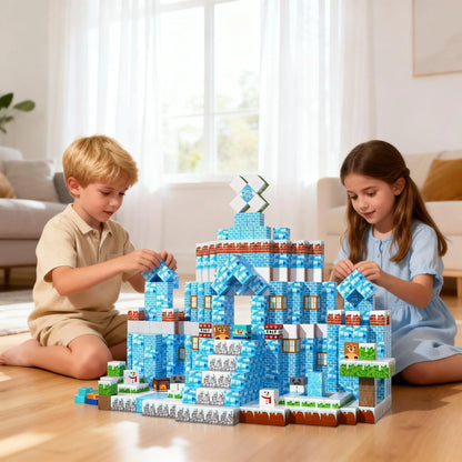 Montessori Magnetic Blocks: Snow World montessori