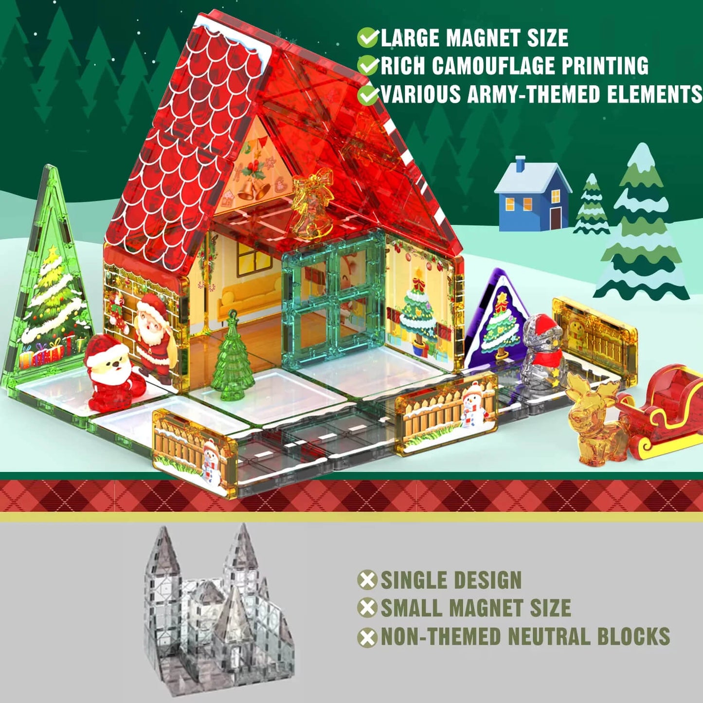 166-piece magnetic building blocks set for kids - create your own knight adventure kingdom with swords, monsters, and treasures