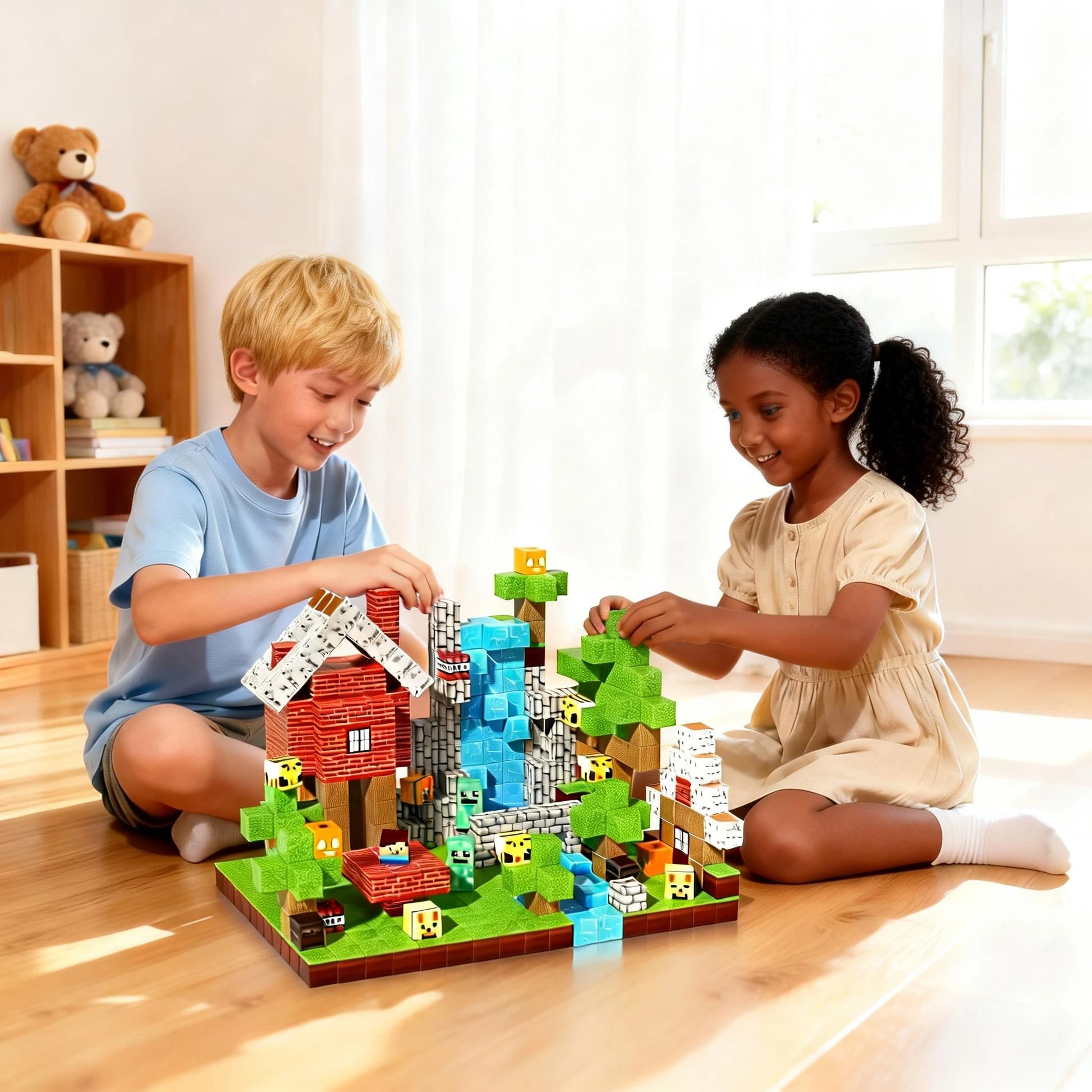 Montessori Magnetic Blocks: Home and Forest montessori