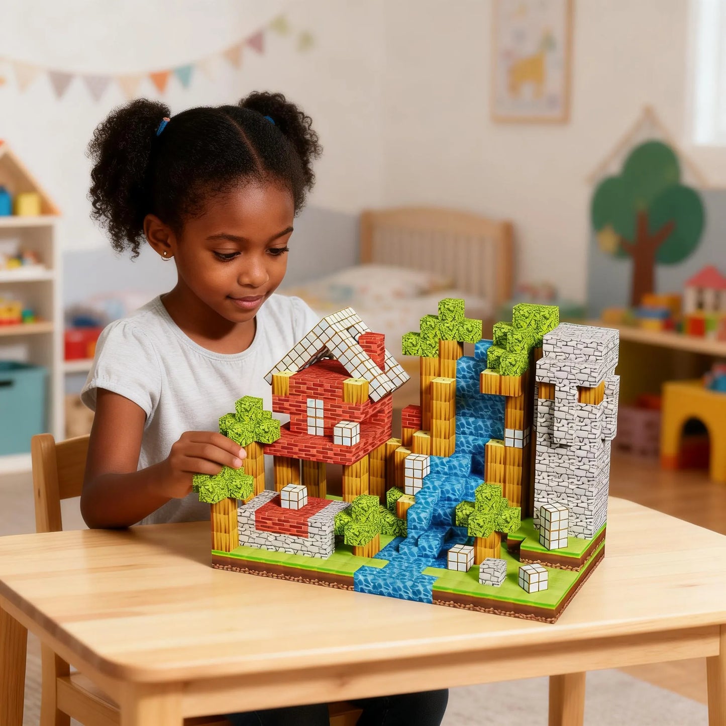 Montessori Magnetic Blocks:Mountain stream montessori