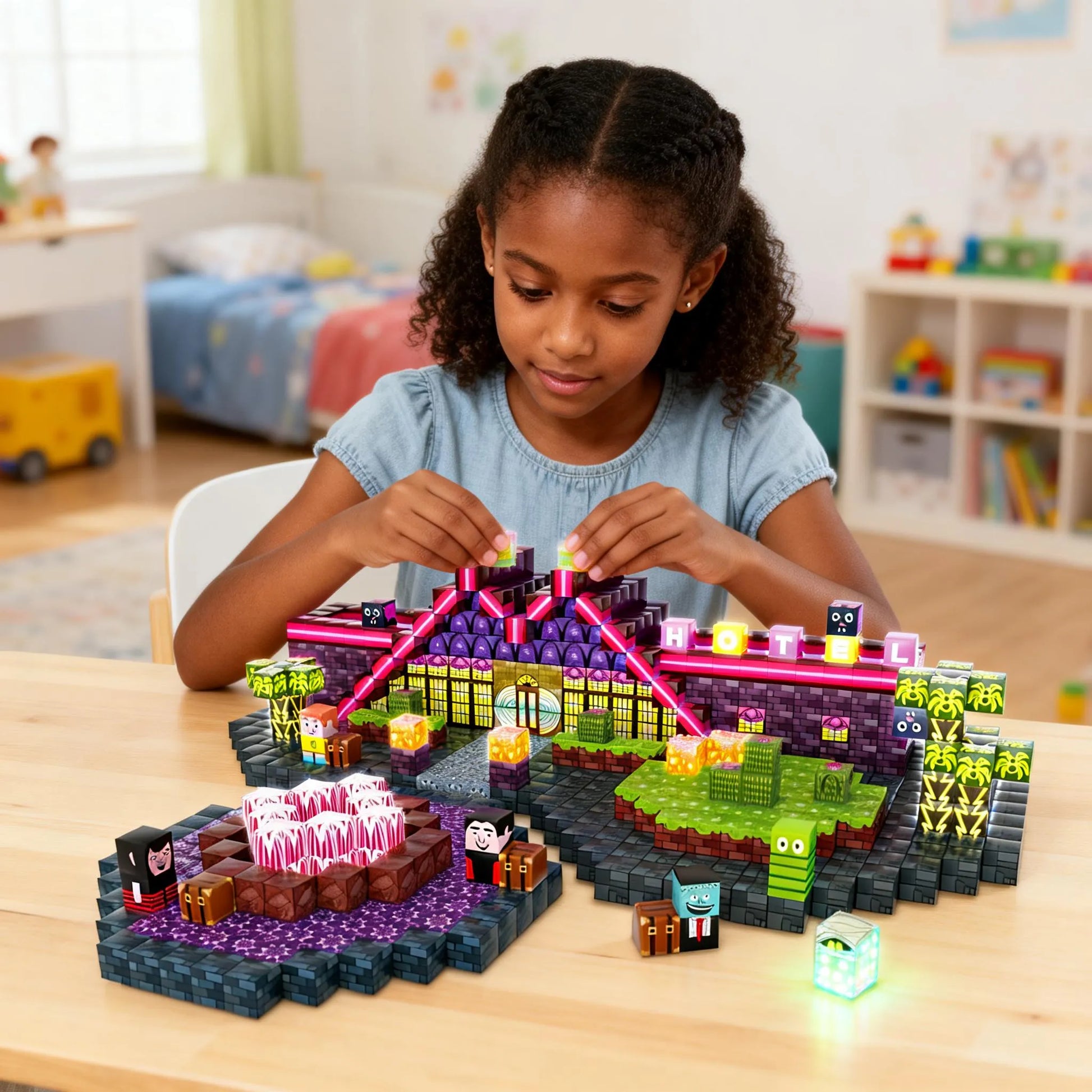 Montessori Magnetic Blocks:Hotel Elves montessori