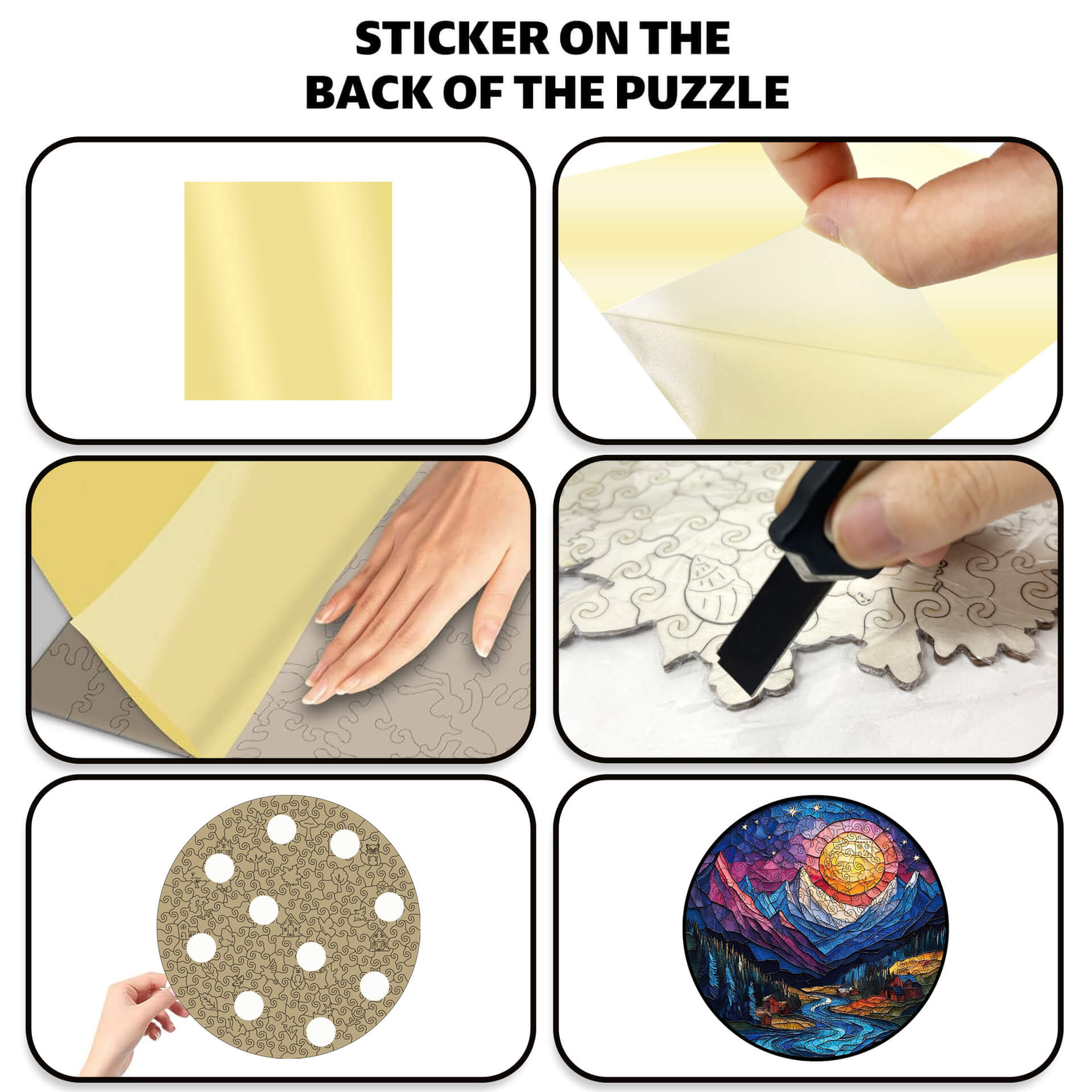 3D canyon sunset forest wooden puzzle with animal-shaped pieces and dual-use money bank design