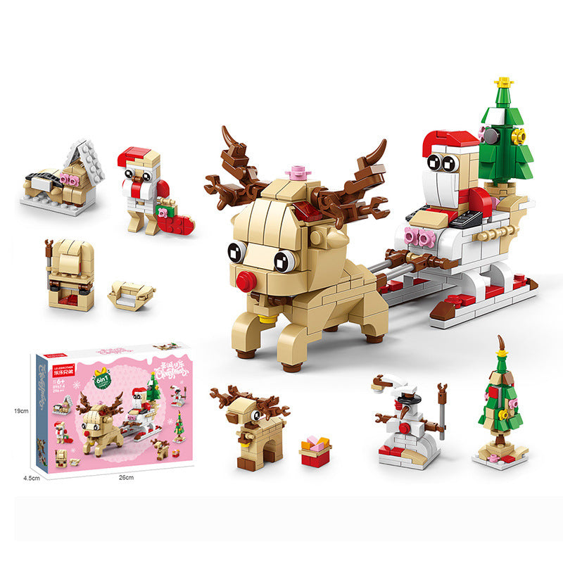 Christmas Building Block Set DIY Assembly Mini Block Set montessori