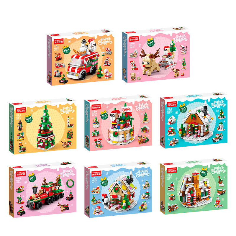 Christmas Building Block Set DIY Assembly Mini Block Set montessori
