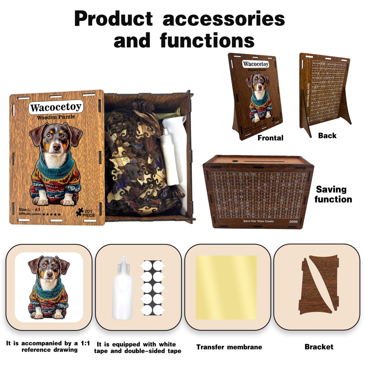 Dachshund Puzzle & Coin Bank | Montessori Educational Gift montessori