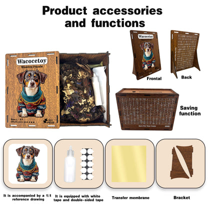 Dachshund Puzzle & Coin Bank | Montessori Educational Gift montessori