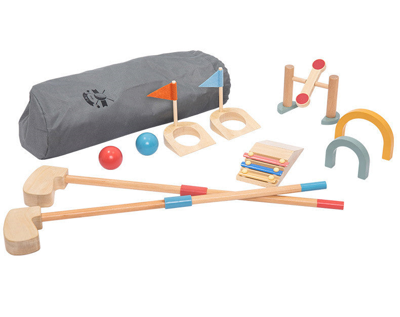 Children's Rainbow Simulation Wooden Golf Set montessori