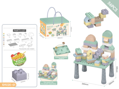 STEM-Spielset mit großen Bausteinen und Spieltisch als Basis für Kinder