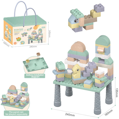 Großes STEM-Spielset aus großen Bausteinen für Kinder mit Tischbasis