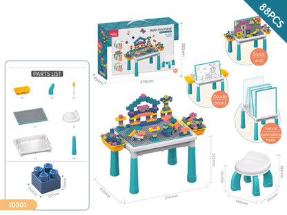 Großes, pastellfarbenes Macaron-Bausteinset für Kleinkinder – STEM-Konstruktionsspielzeug