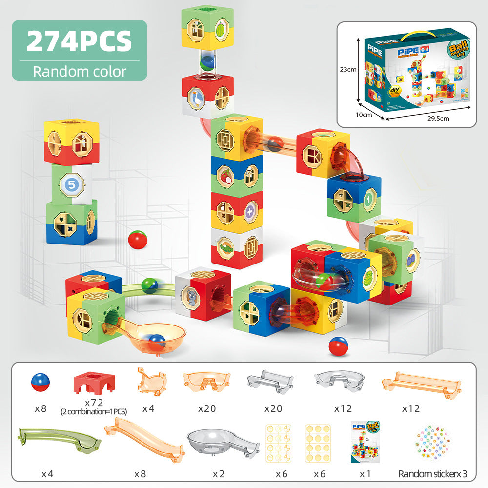 Magnetisches Kugelbahnset für Kinder – Kreatives STEM-Bauspielzeug Montessori