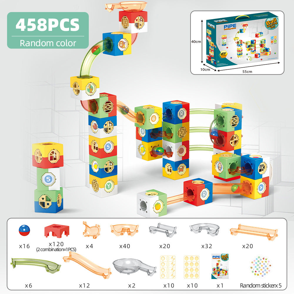 Magnetisches Kugelbahn-Set für Kinder – Kreatives STEM-Bauspielzeug Montessori