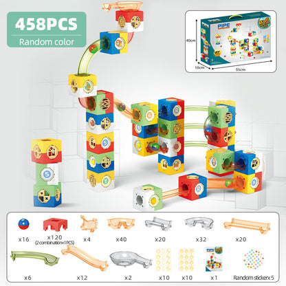 Magnetisches Kugelbahn-Set für Kinder – Kreatives STEM-Bauspielzeug Montessori