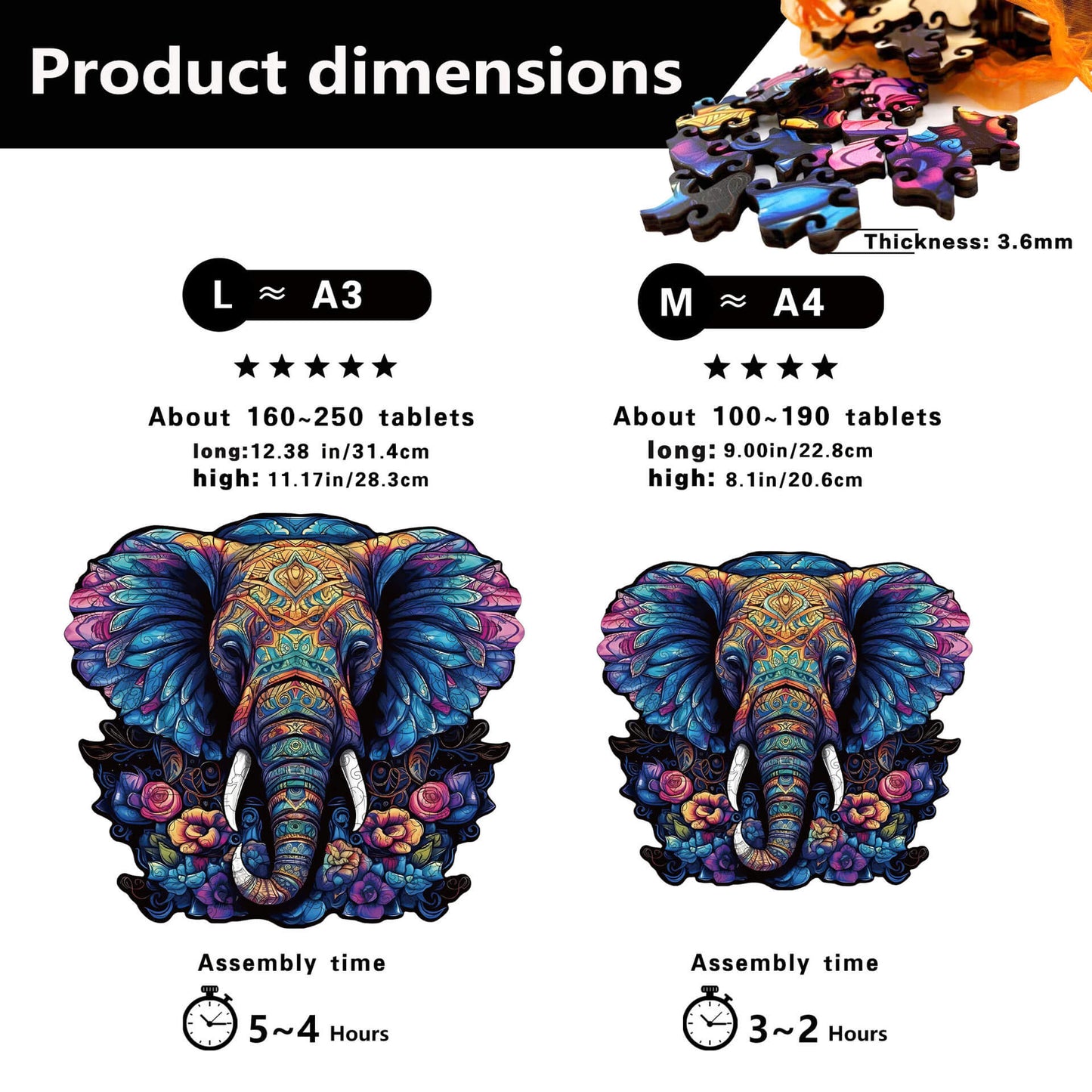 Elephant Wooden Puzzle & Money Bank | Montessori Educational Gift montessori