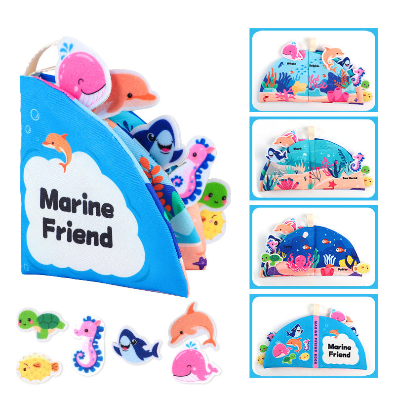 Durable tear-resistant busy book featuring sensory-rich patterns and strong Velcro for fun matching games that develop babies’ cognitive, sensory, and hand-eye coordination skills.