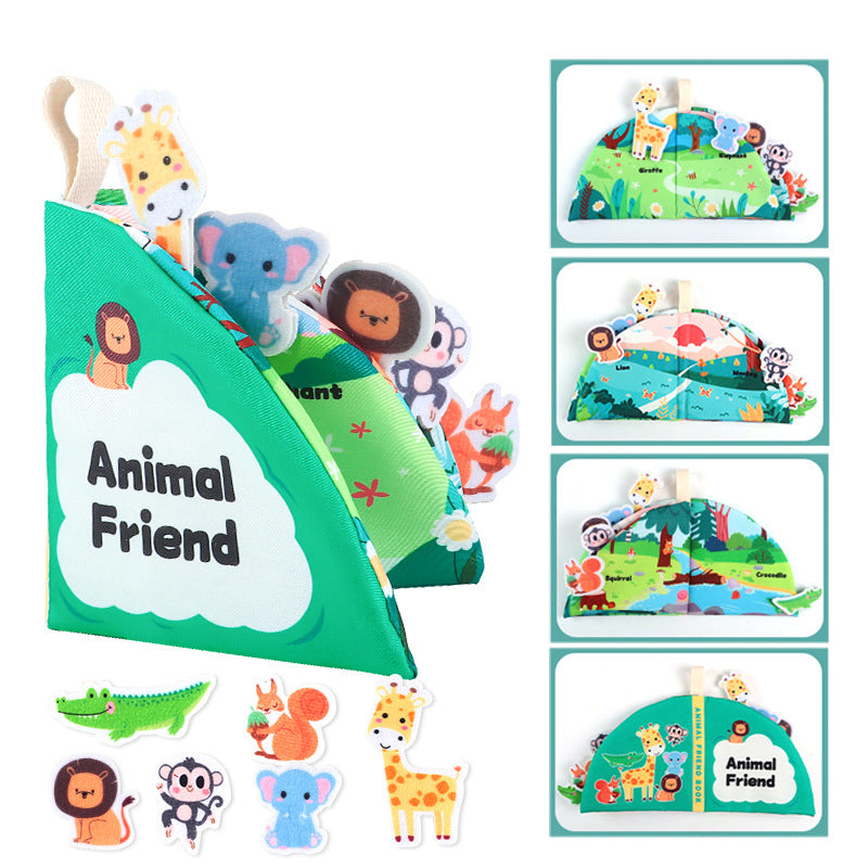 Durable tear-resistant busy book featuring sensory-rich patterns and strong Velcro for fun matching games that develop babies’ cognitive, sensory, and hand-eye coordination skills.