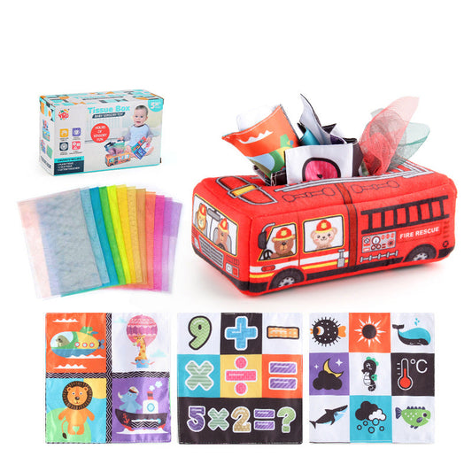 Montessori Sensory Tissue Box Toy – Happy learning(6–12M) montessori