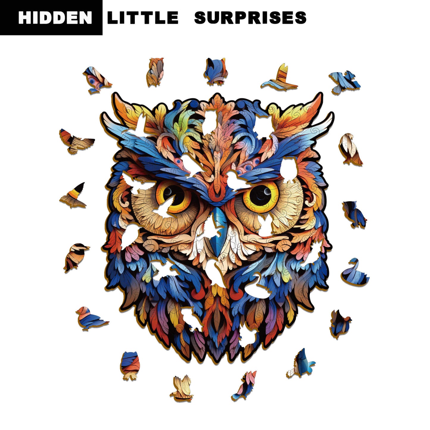 Owl wooden puzzle for kids and family fun, safe and durable educational toy