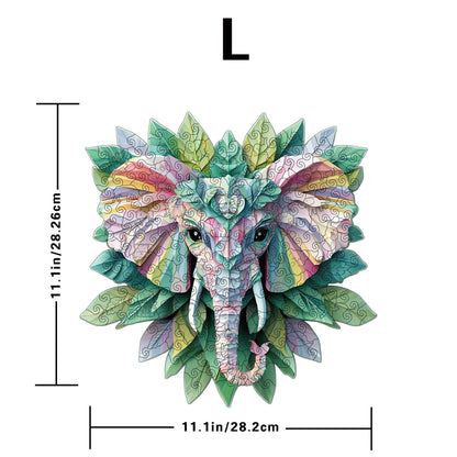 Elephant wooden puzzle displayed as home decor art
