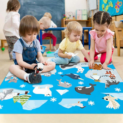 Bildungsreiches Beschäftigungsbrett für Kleinkinder mit bunten sensorischen Elementen, um praktisches Lernen und Kreativität zu fördern