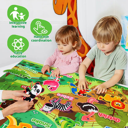 Bildungsreiches Beschäftigungsbrett für Kleinkinder mit bunten sensorischen Elementen zur Förderung von praktischem Lernen und Kreativität