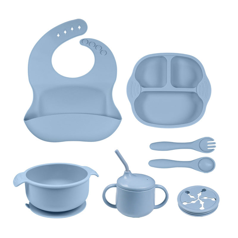 Montessori Bite Set:Baby Silicone Dinner Plate montessori