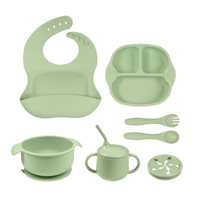 Montessori Bite Set:Baby Silicone Dinner Plate montessori