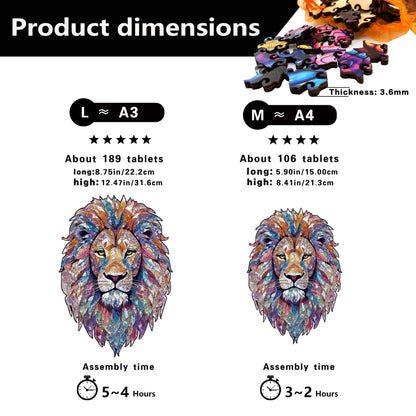 Wooden Lion Puzzle & Piggy Bank | Montessori Educational Gift montessori